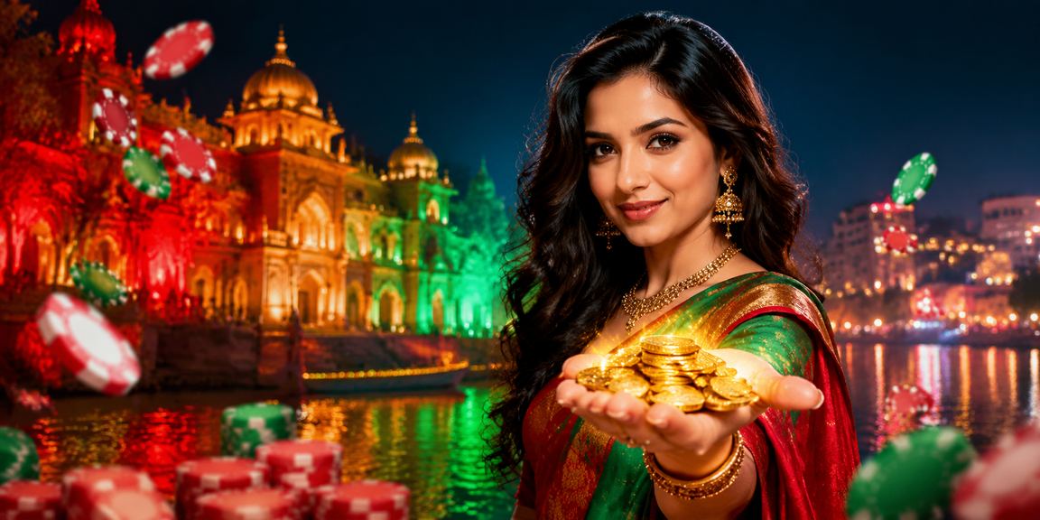 বাংলাদেশের পতাকার রঙের পটভূমিতে ক্যাসিনো বাজির প্রতীকী ছবি